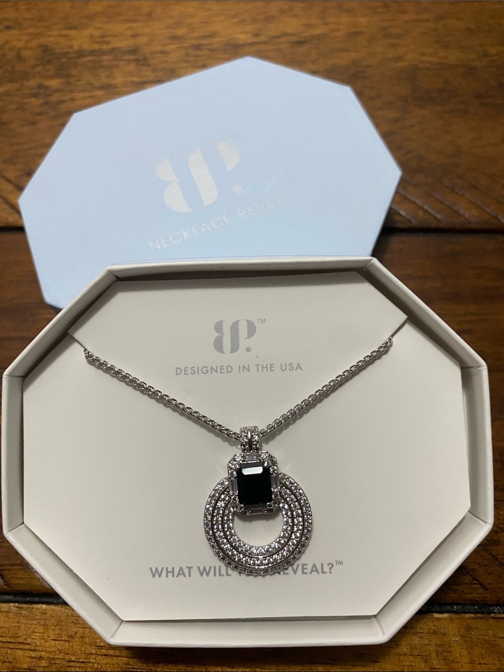 Bomb Party OG Originals Necklace - Black Onyx Cubic Zirconia - Rhodium Plating
